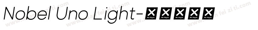 Nobel Uno Light字体转换
